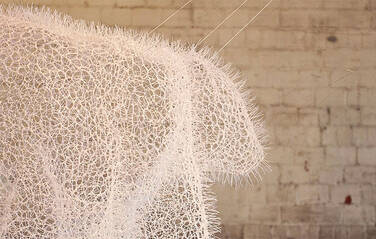 Unusual uses for cable ties featuring a polar bear made fromties