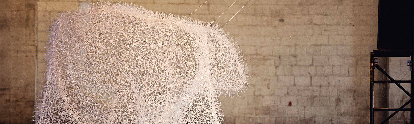 Unusual uses for cable ties featuring a polar bear made fromties