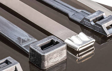 What are metal cable ties made from?